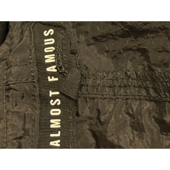 Almost Famous Sz  XL Black Parachute Pants Nylon Lightweight Relaxed Fit . NWT - Picture 2 of 12